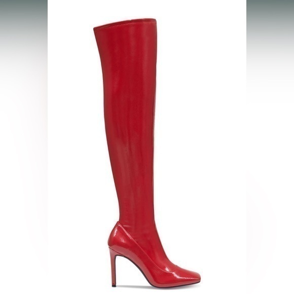 INC RED KEENAHP SQUARE TOE DRESSY KNEE-HIGH BOOTS - Picture 1 of 7